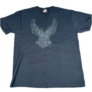 Harley Davidson Sturgis SD T Shirt Mens L Black 2006 Eagle Graphic